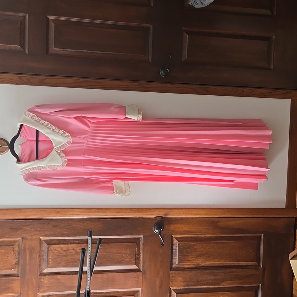 Vintage long dress pink floor length